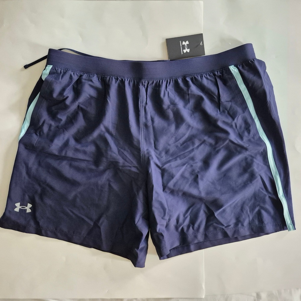 Under Armour Mens Launch 7" Running Shorts Navy Blue 2XL 1382620 NEW
